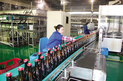 枫泾酒厂生产线